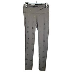 NWT Mono B Glossy Skull Matte Black Leggings Size Small